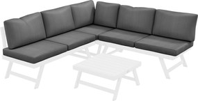 Outsunny Set de mobilier lounge pentru grădină 4 piese, 115 cm x 61 cm x 65 cm, Gri + Alb | Aosom Romania