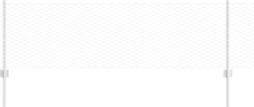 vidaXL Gard cu Stâlp Argintiu 0,6 x 25 m Oțel