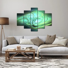 Tabloul cu abstracție verde (150x105 cm)
