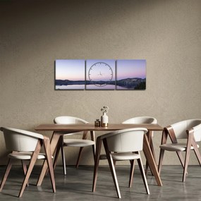 Tablou cu lac (cu ceas) (90x30 cm)