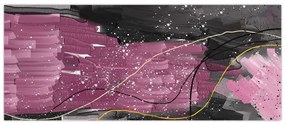 Tablou - Abstracție roz-roșu (120x50 cm)