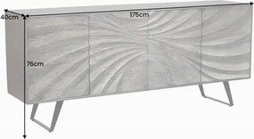 Comoda cu model 3D Hurricane 175cm maro