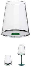 Set 2 pahare de cristal Trebonn SplitGlass 2025113, 450 ml, Ø9.2x10.5 cm, posibilitate atasare picior, Verde