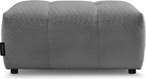 Taburet gri cu tapițerie din țesătură bouclé Roxelane – Bobochic Paris