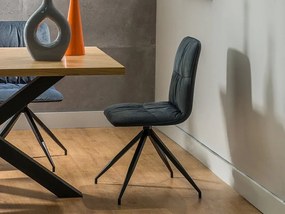 Masă de sufragerie 180 cm Cecily (stejar + negru mat) (pentru 6 până la 8 persoane). 1050072