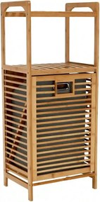 Cos de rufe KERI NEW, stejar auriu, bambus/material textil, 40x30x95 c