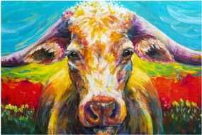 Tablou - Vacă pictată (90x60 cm)