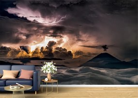 Tapet Premium Canvas - Fulgere si furtuna deasupra marii