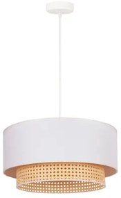 Duolla - Lustră pe cablu BOHO 1xE27/15W/230V d. 45 cm crem/ratan