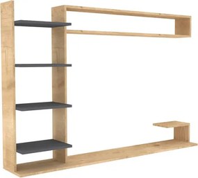 Comoda TV, Hanah Home, Noble, 180x121.8x29.6 cm, Safir / Antracit