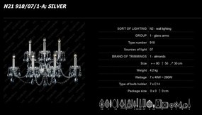 Aplica eleganta cu 7 brate cristal Bohemia N21 918/07/1-A