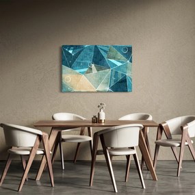 Tablou - Abstract turcoaz (90x60 cm)