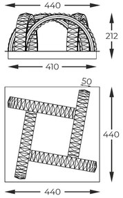 Plafonieră LED Zuma Line MX3274-4-3GT TULA LED/23,5W/230V auriu
