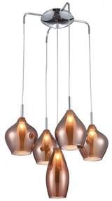 Lustra moderna AMBER MILANO 5 cupru ZZ AZ3172
