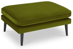 Taburet din catifea Kooko Home Lento, verde