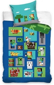 Lenjerie de pat pentru copii Minecraft Figure ,140 x 200 cm, 70 x 90 cm