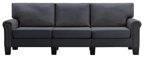 Canapea cu 3 locuri, gri inchis, material textil Morke gra, Canapea cu 3 locuri