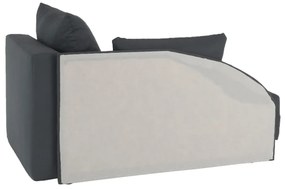 Canapea extensibilă, material textil gri-negru, dreapta, LAUREL