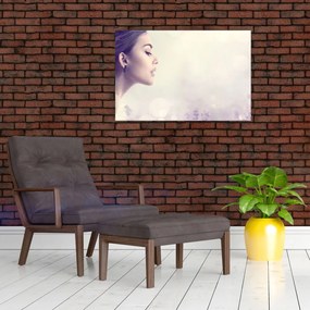 Tablou - Femeia cu lavandă (90x60 cm)