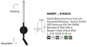 Aplica LED moderna cu reader LED directionabil Handy NVL-9182812