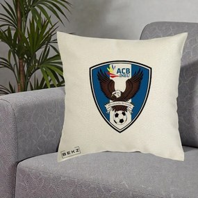 Perna Personalizata ACB Ineu Fotbal, 40x40 cm, Ecru, Husa Detasabila, Perna Inclusa, BEKZ®
