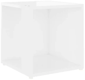 809014 vidaXL Masă laterală, alb extralucios, 33x33x34,5 cm, PAL