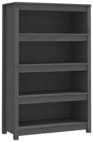 821686 vidaXL Bibliotecă, gri, 80x35x126 cm, lemn masiv de pin