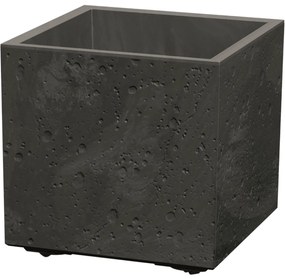 Ghiveci de flori SIERRA SQUARE BETON EFFECT 38,5cm , negru, M