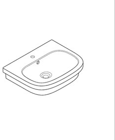 GROHE 39337000 - Lavoar pentru montaj pe blat EURO CERAMIC 600 × 480 mm ceramică/alb