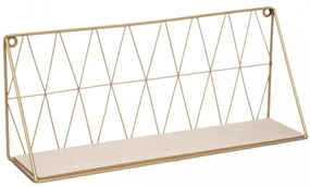 Etajera Weird Gold, otel, 48x12x20 cm