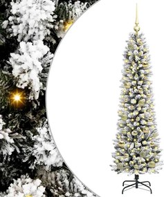 vidaXL Brad de Crăciun artificial Alb 150 cm PVC și metal și plastic