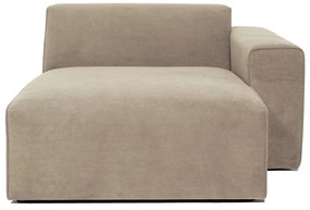 Modul pentru canapea bej din catifea reiată (partea dreaptă) Sting - Scandic