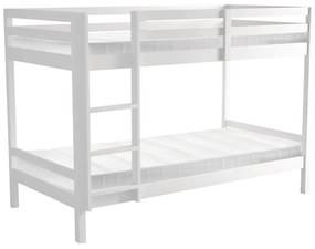 Pat etajat pentru copii 90 cm Invocato (alb) (cu somieră). 1116361