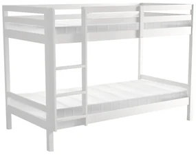 Pat etajat pentru copii 90 cm Invocato (alb) (cu somieră). 1116361