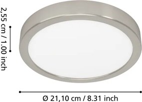 Eglo 901381 - Plafonieră LED FUEVA-Z RGBW dimabilă, sticlă fumurie, LED/11,2W/230V 21,1cm IP44 crom