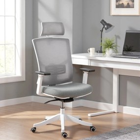 HOMCOM Scaun de Birou Ergonomic și Respirabil cu Suport Lombar Dinamic 4D, 64.5x62.5x112-122 cm, Multicolor | Aosom Romania