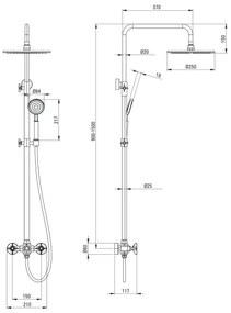 Deante NAC_N4QT - Set de duș cu baterie TEMISTO, negru