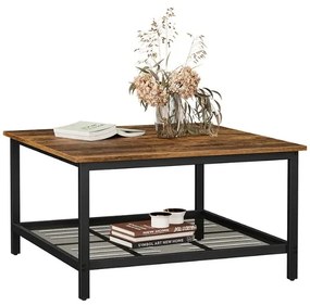 Masa de cafea TAYLOR 80x80 cm, maro rustic