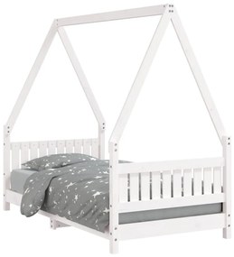 834505 vidaXL Cadru de pat pentru copii, 80x160 cm, lemn masiv de pin