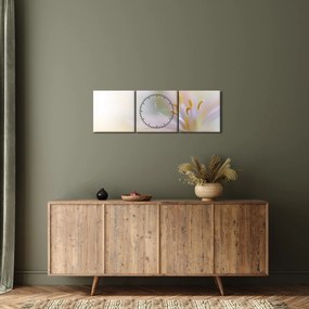 Tablou - Floare fragedă (cu ceas) (90x30 cm)