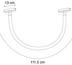 Pendantă modernă albă pentru sistem de șine monofazat 8W 3000K - Magnetic Tautau