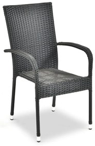 Scaun de grădină din ratan artificial negru Paris - Bonami Essentials