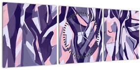 Tablou - Abstract, femei (cu ceas) (90x30 cm)