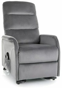 Fotoliu recliner Kronos velvet gri Blu14