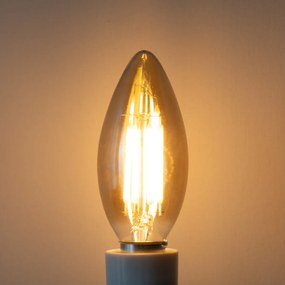 Set de 5 becuri LED E14 dimabile B35 fumurii 4W 300 lm 2200K