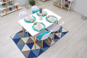 PROMOTIE Masa de dining alba ADRIA 120x80 cm calitatea II