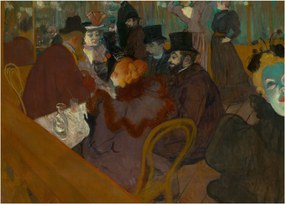 Tablou - Henri de Toulouse-Lautrec, At the Moulin Rouge, reproducere (70x50 cm)