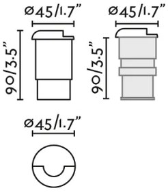 Corp de iluminat LED pentru căi de acces KANE-1 LED/3W/24V IP67 FARO 70660