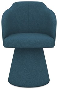 Scaun de sufragerie albastru tapițat Kanoa – Makamii