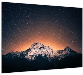 Tablou cu cerul nocturn cu munți (70x50 cm)